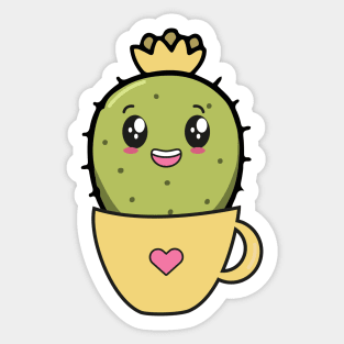 Cute Cactus Kawaii Sticker